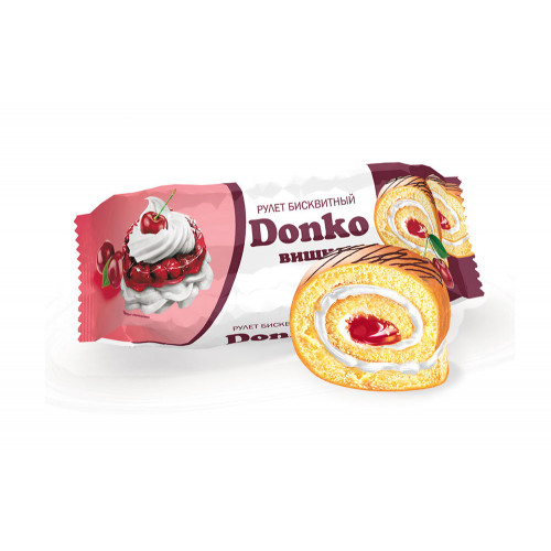 Рулет бисквитный Donko вишня, 160 г