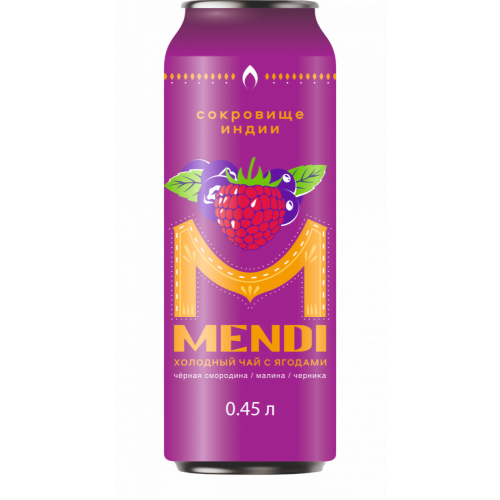 Холодный чай Mendi «Сокровище Индии» Ягоды, 0,45 л Холодный чай Mendi «Сокровище Индии» Ягоды, 0,45 л