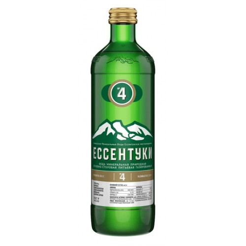 Вода минеральная природная «Ессентуки № 4» лечебно-столовая, 0,5 л Вода минеральная природная «Ессентуки № 4» лечебно-столовая, 0,5 л